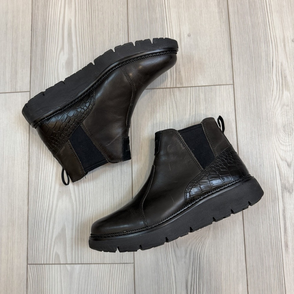 Caterpillar Boots Women's 9 Chariot Chelsea‎ P311824 Black Leather